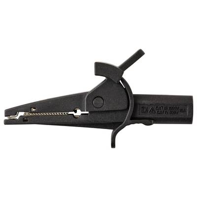 VOLTCRAFT MSK-130 Krokodilklemme gerade CAT IV 600 V, CAT III 1000 V 10 A Schwarz-2