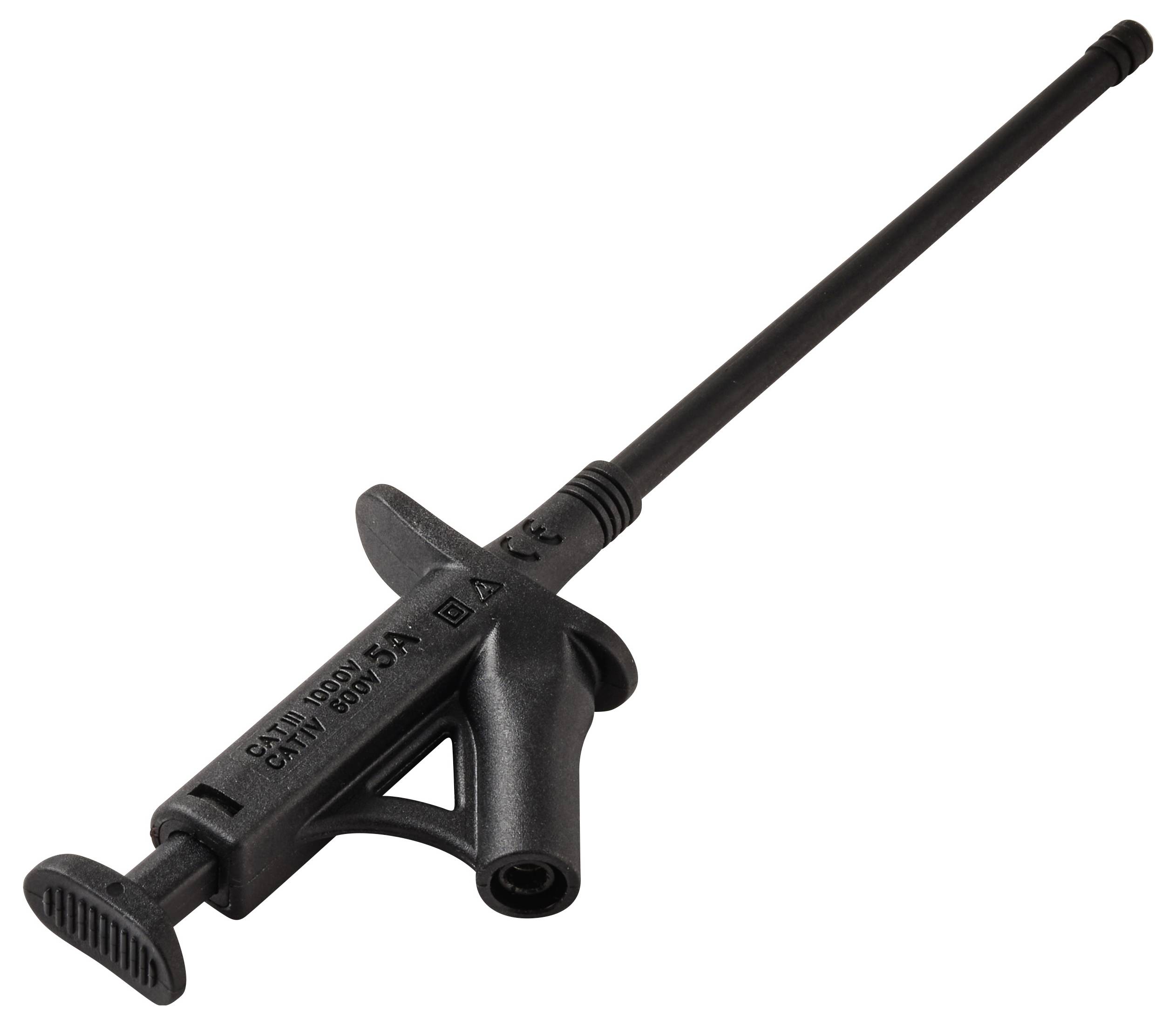 VOLTCRAFT MSK-120 sw Sicherheits-Klemmprüfspitze CAT IV 600 V, CAT III 1000 V Schwarz-1