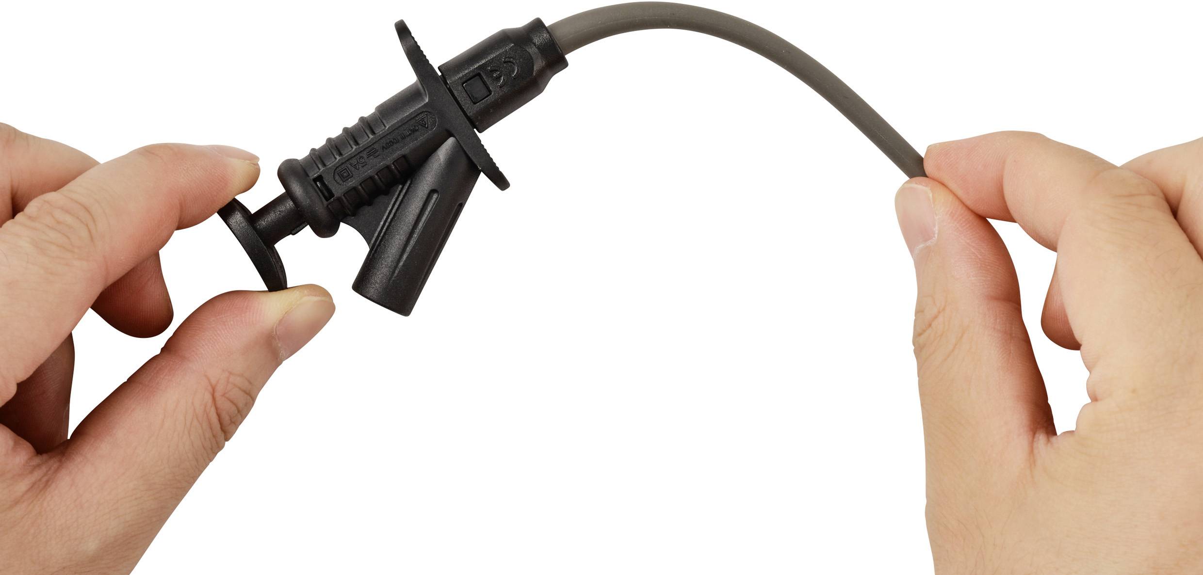 VOLTCRAFT MSK-122 sw Sicherheits-Klemmprüfspitze Steckanschluss 4 mm CAT II 1000 V Schwarz-4