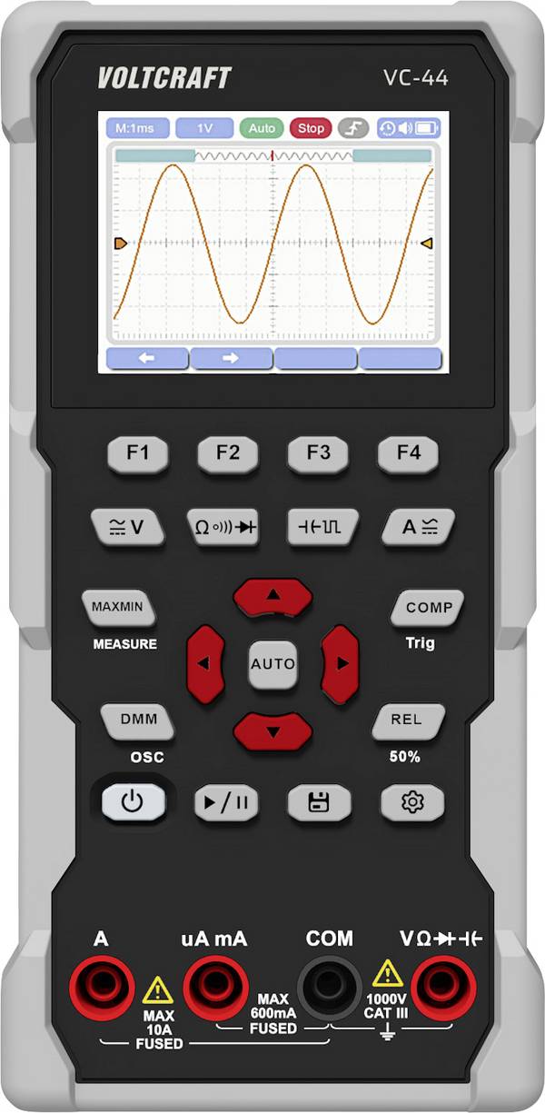 VOLTCRAFT VC-44 Hand-Multimeter und 1 Kanal Oszilloskop digital CAT III 1000 V Anzeige (Counts): 20000