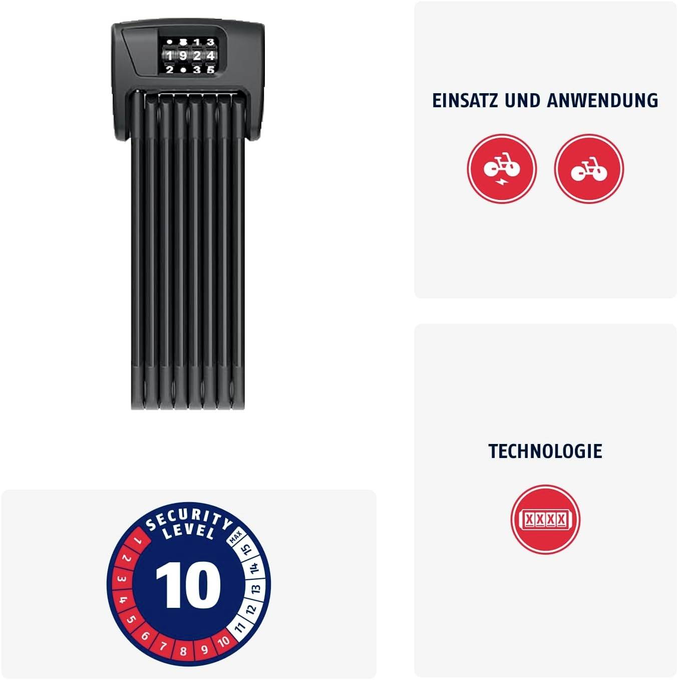 ABUS 6000C/120 Faltschloss Schwarz Zahlenschloss-2