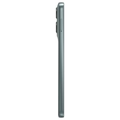 Seitenansicht eines eleganten, modernen Smartphones mit metallischer Oberfläche, mit einem leicht hervorstehenden Kameramodul und einer Seitentaste.