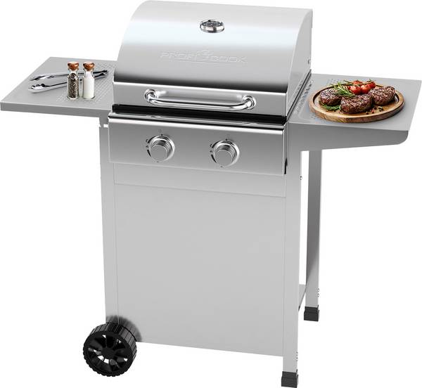 Profi Cook PC-GG 1309 Gas Gas-Grill 2 Brenner  Silber