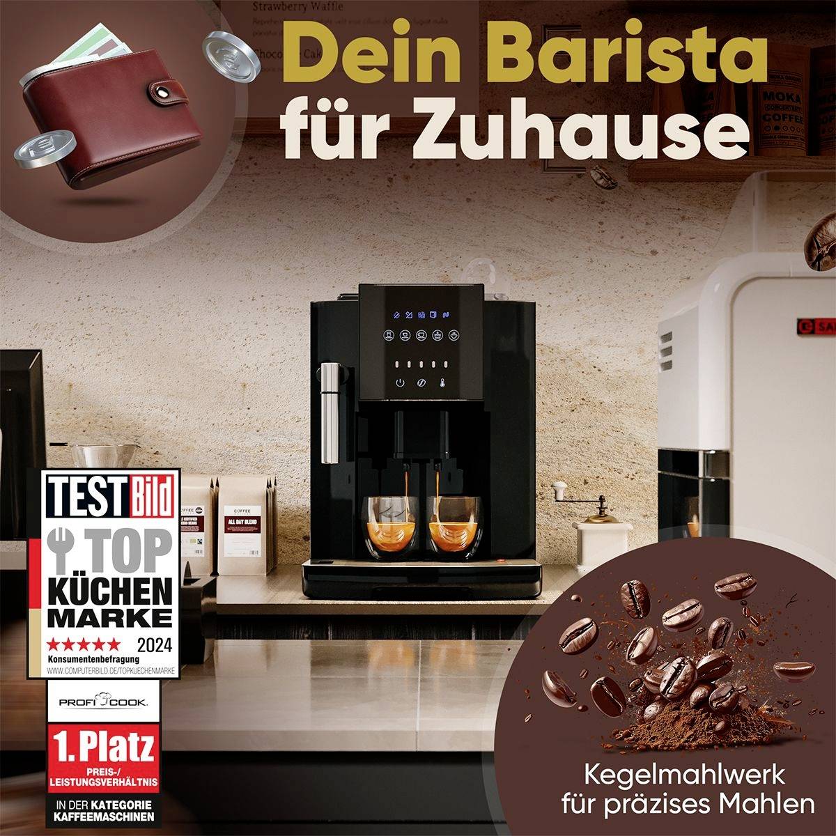 ProfiCook Kaffeevollautomat PC-KAV 1281 schwarz-5