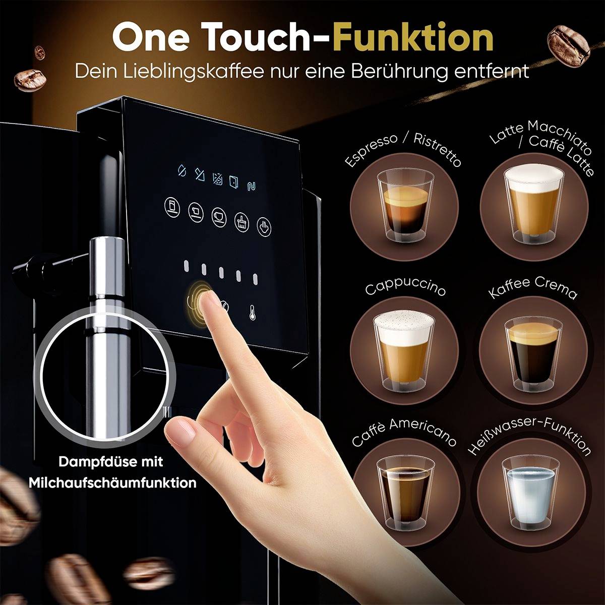 ProfiCook Kaffeevollautomat PC-KAV 1281 schwarz-6