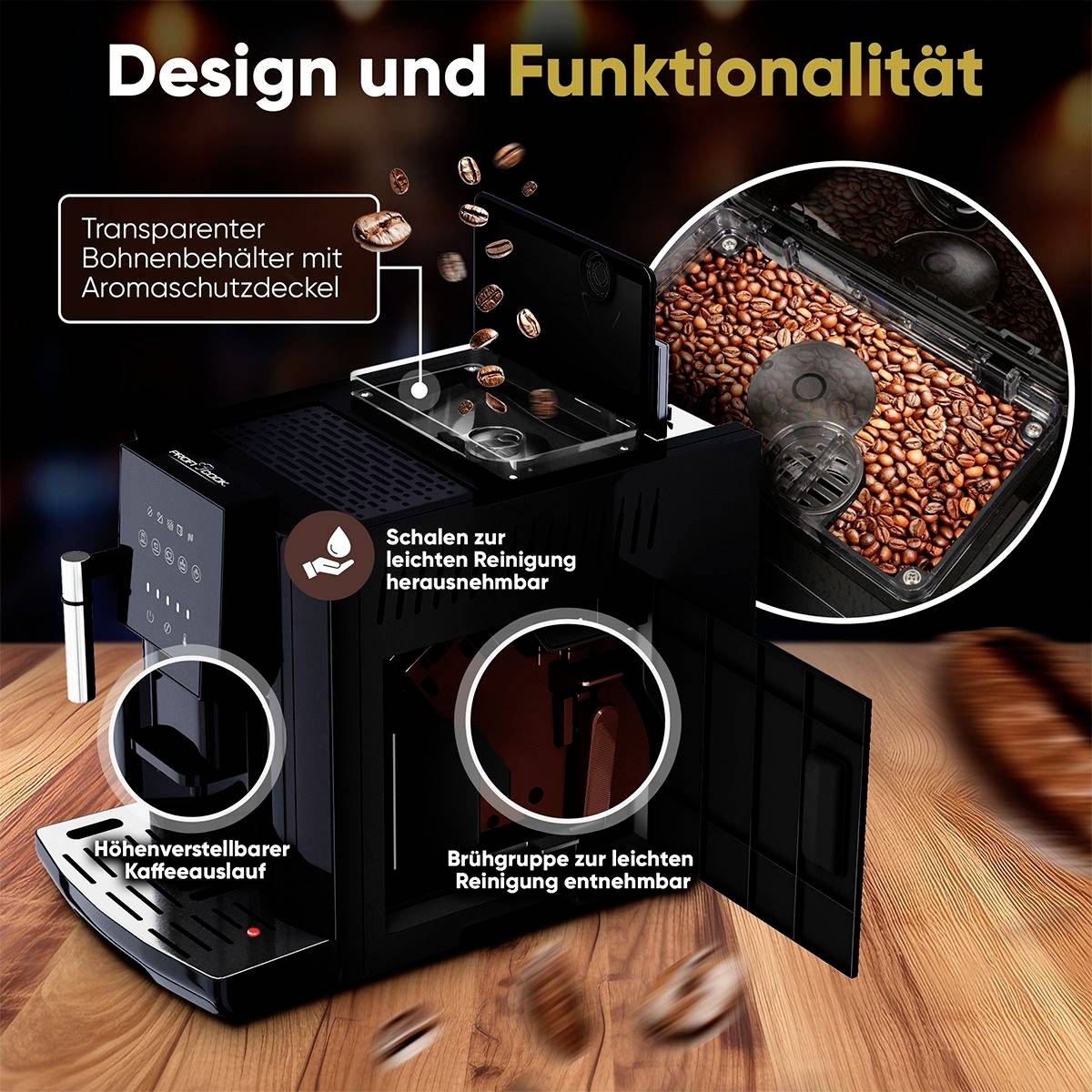ProfiCook Kaffeevollautomat PC-KAV 1281 schwarz-10