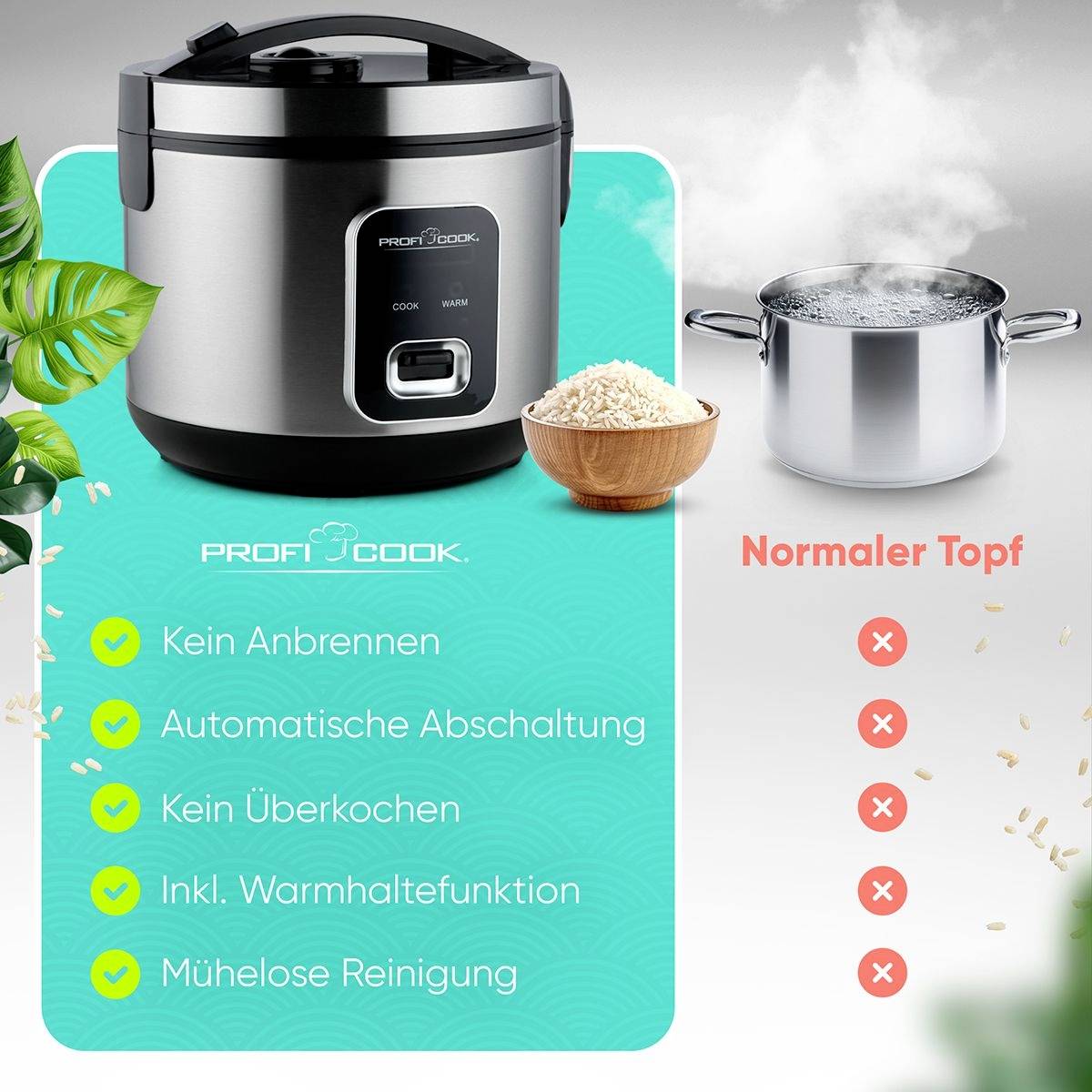 Clatronic ProfiCook PC-RK 1285, Schwarz, Silber, 0,16 l-6