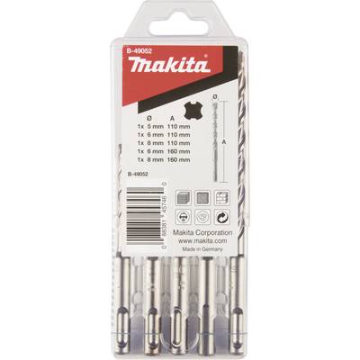 Makita B-49052 Stein-Spiralbohrer-Set 5 mm, 6 mm, 8 mm SDS-Plus 1 Set-0