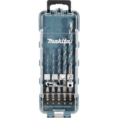 Makita E-16732 5teilig Universal-Bohrersortiment Metall, Stein, Beton, Holz, Mauerwerk 4 mm, 5 mm, 6 mm, 8 mm, 10 mm-0