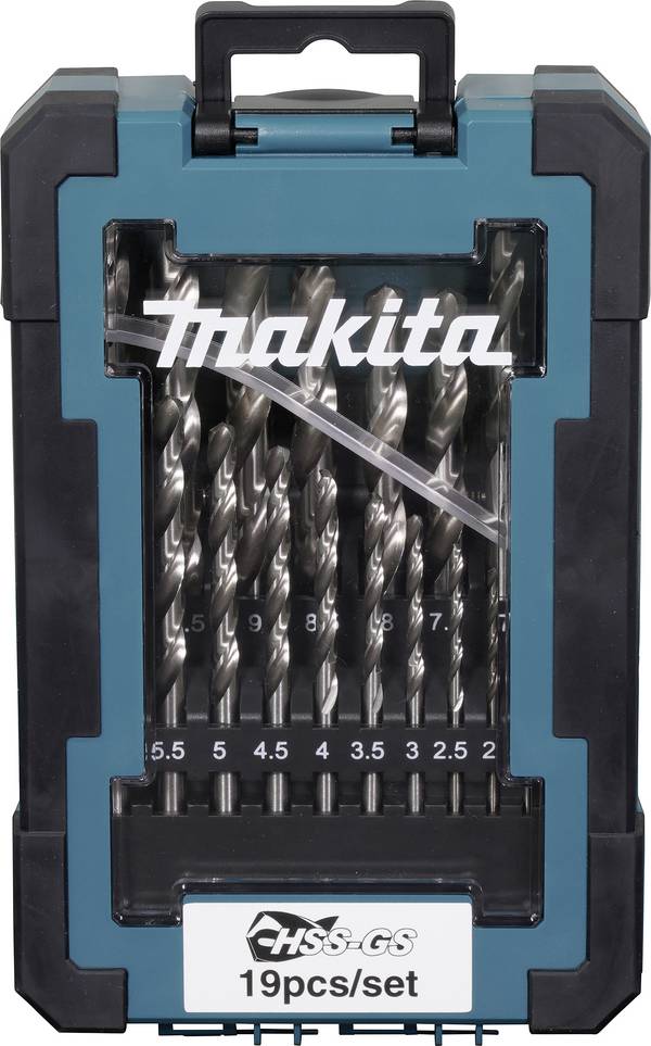 Makita D-78352  HSS Metall-Spiralbohrer-Set  1 mm, 1.5 mm, 2 mm, 2.5 mm, 3 mm, 3.5 mm, 4 mm, 4.5 mm, 5 mm, 5.5 mm, 6 mm, 6.5 mm, 7 mm, 8 mm, 8.5 mm, 9 mm, 9.5 mm, 10 mm    Zylinderschaft 1 Set
