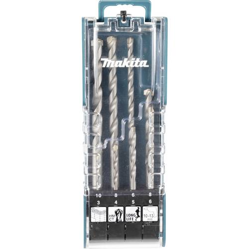 Makita E-15861 Beton-Spiralbohrer-Set 3 mm, 4 mm, 5 mm, 6 mm, 8 mm, 10 mm, 12 mm Zylinderschaft 1 Set