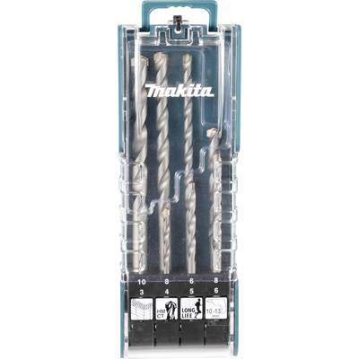 Makita E-15861 Beton-Spiralbohrer-Set 3 mm, 4 mm, 5 mm, 6 mm, 8 mm, 10 mm, 12 mm Zylinderschaft 1 Set-0
