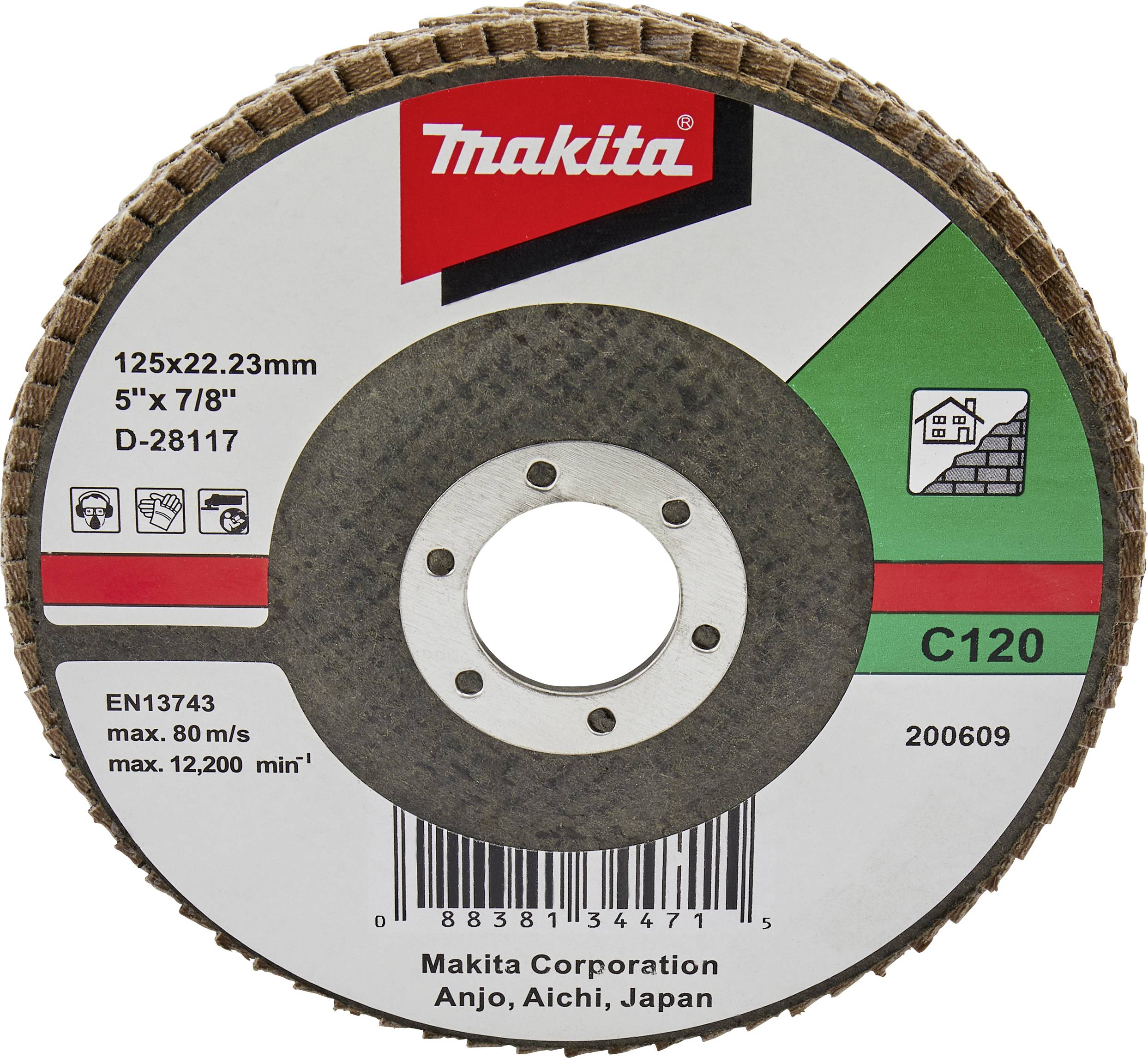 Makita D-28117 Fächerschleifscheibe Durchmesser 125 mm Körnung (num)=120 1 St.-0