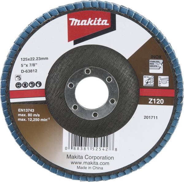 Makita D-63812 Fächerschleifscheibe Durchmesser 125 mm Körnung (num)=120 1 St.