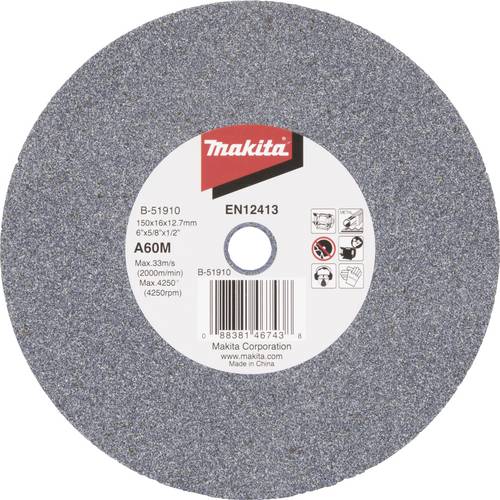 Makita B-51910 Makita Schleifstein A60M 150x16x12,7 B-51910 Durchmesser 150 mm 1 St.