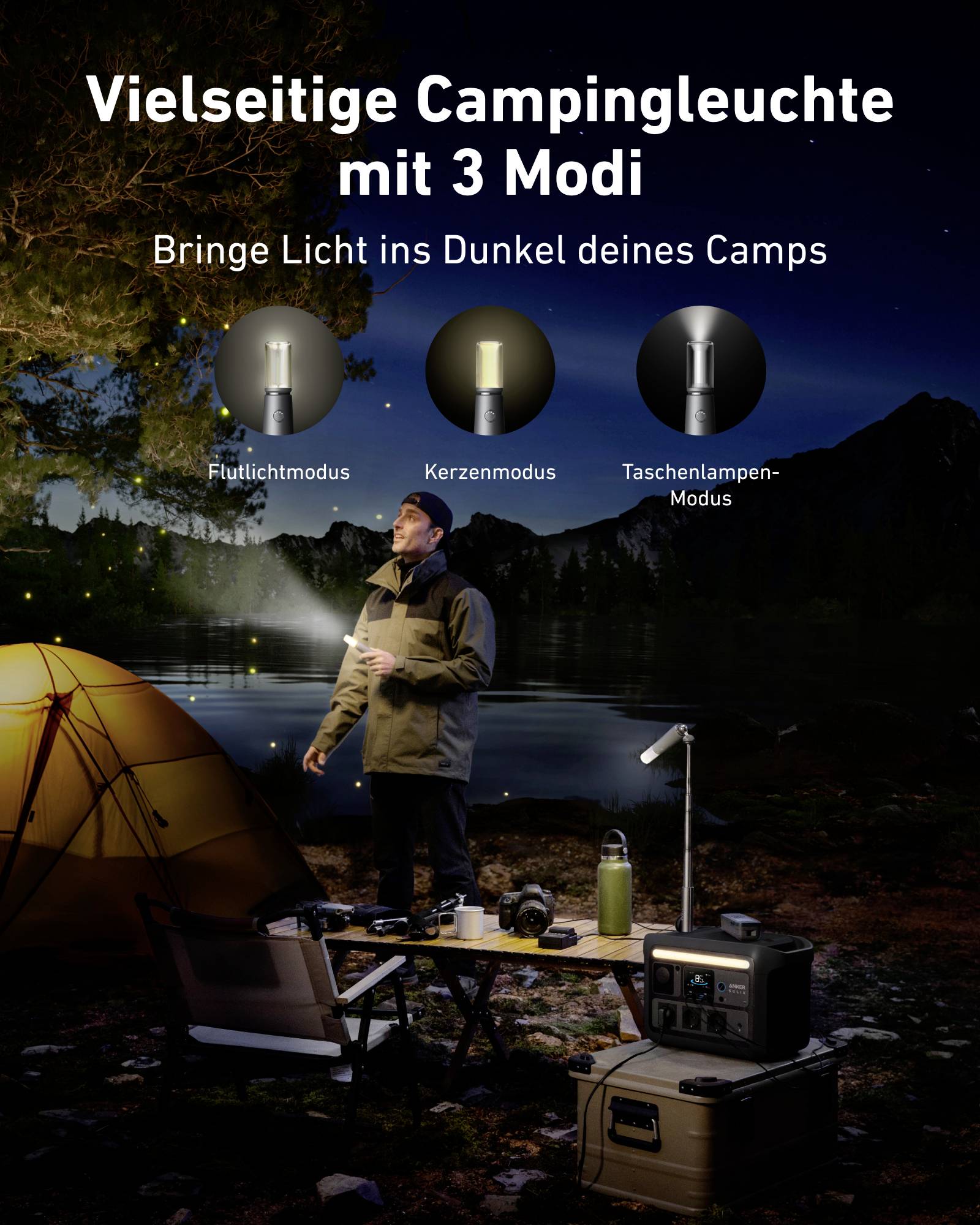 Anker SOLIX C800X Powerstation LiFePO 4 LED Taschenlampe, Outdoor-29