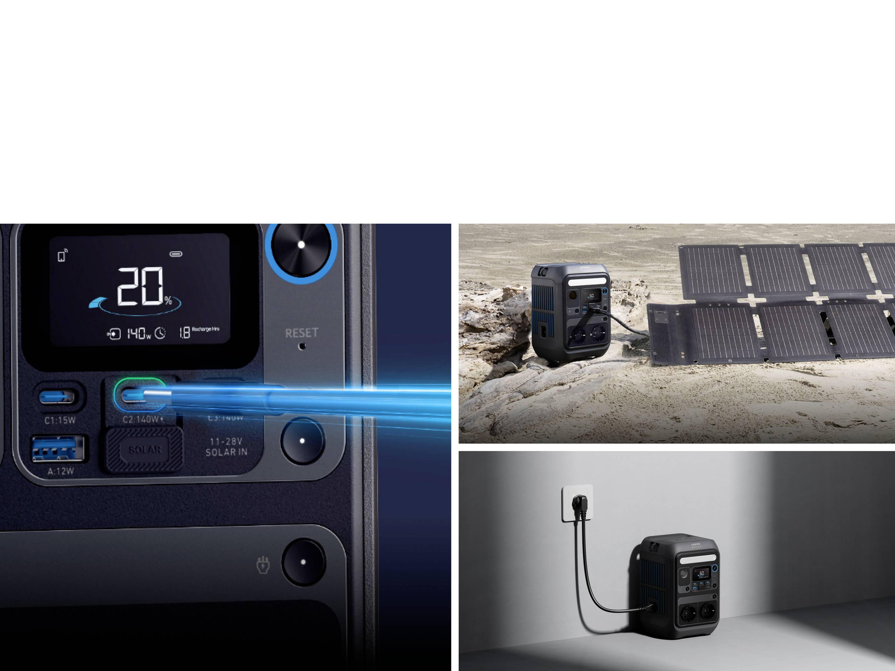 Anker SOLIX C300X AC/DC tragbare Powerstation 288Wh 300W-18