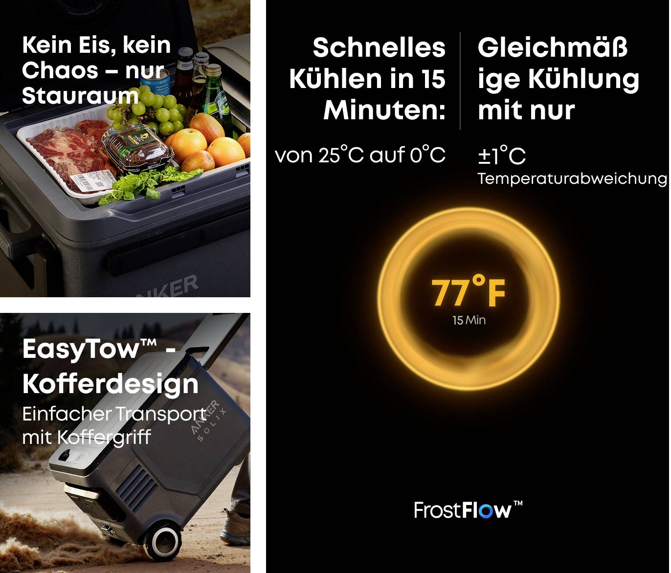 Anker SOLIX EverFrost 2 Akku-Kühlbox EEK: B (A - G) 40 l -20°C bis 20 °C-16