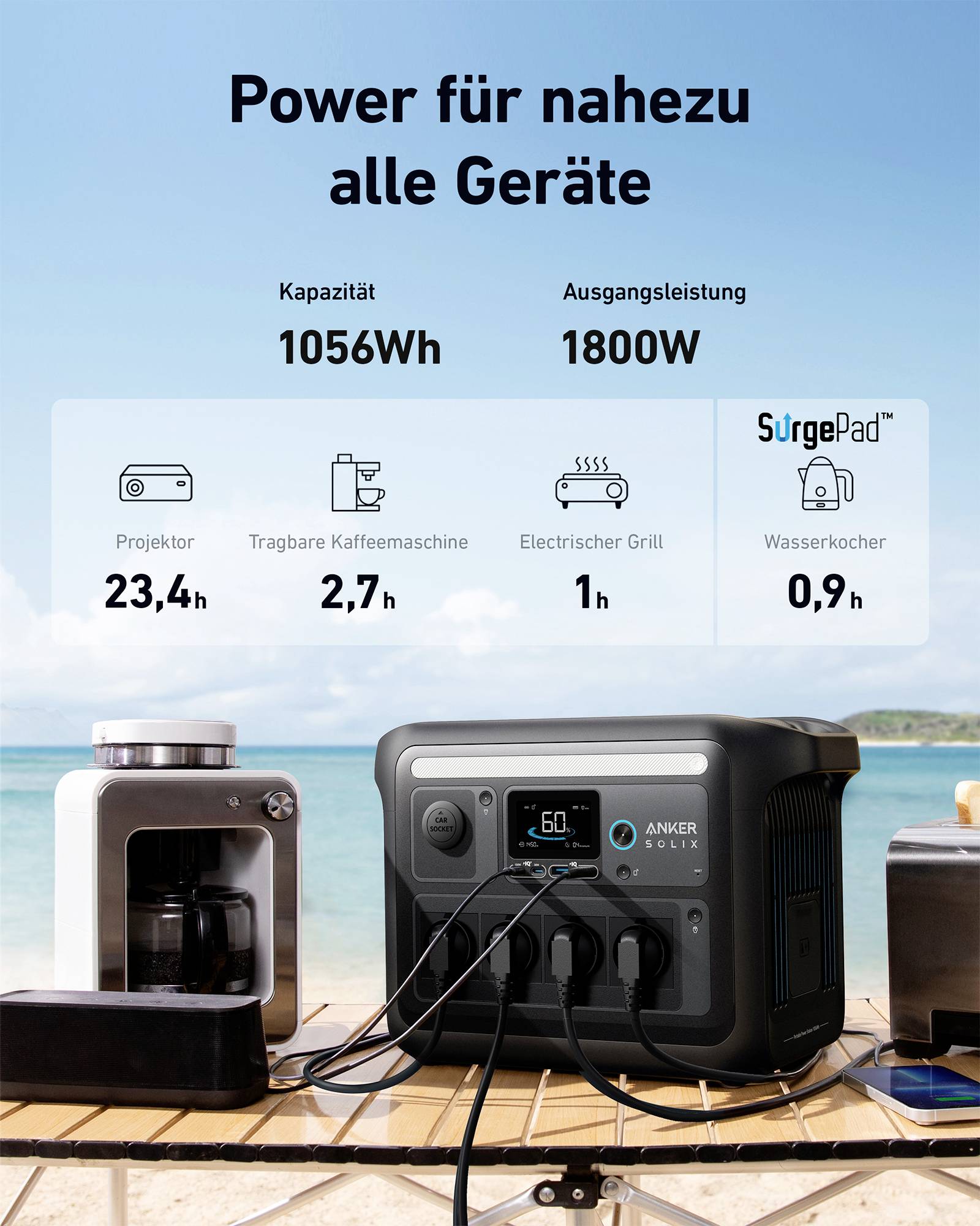 Anker SOLIX C1000X Powerstation Lithiumeisenphosphat Outdoor-40