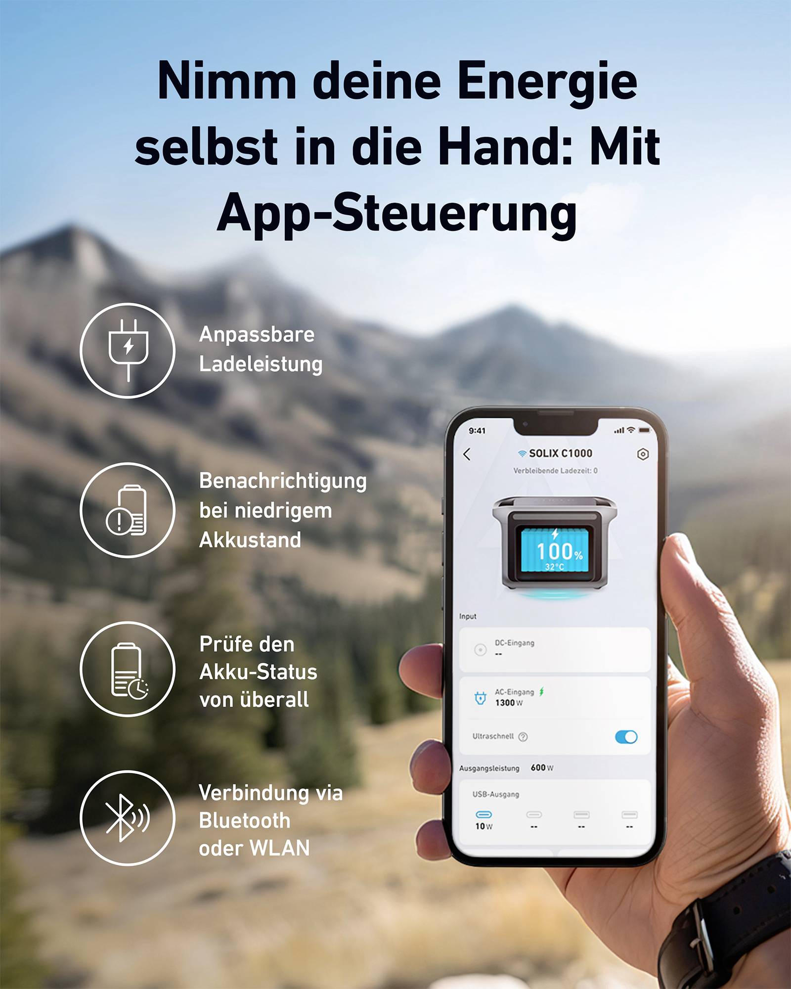 Anker SOLIX C1000X Powerstation Lithiumeisenphosphat Outdoor-42