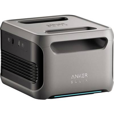 Tragbare Powerstation von Anker mit elegantem Design, Kühlschlitzen, seitlichen Anschlüssen und 'Anker Solix' Branding.