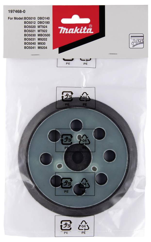 Makita 197468-0 Makita Schleifteller Klett 125mm 197468-0 Durchmesser 125 mm-1