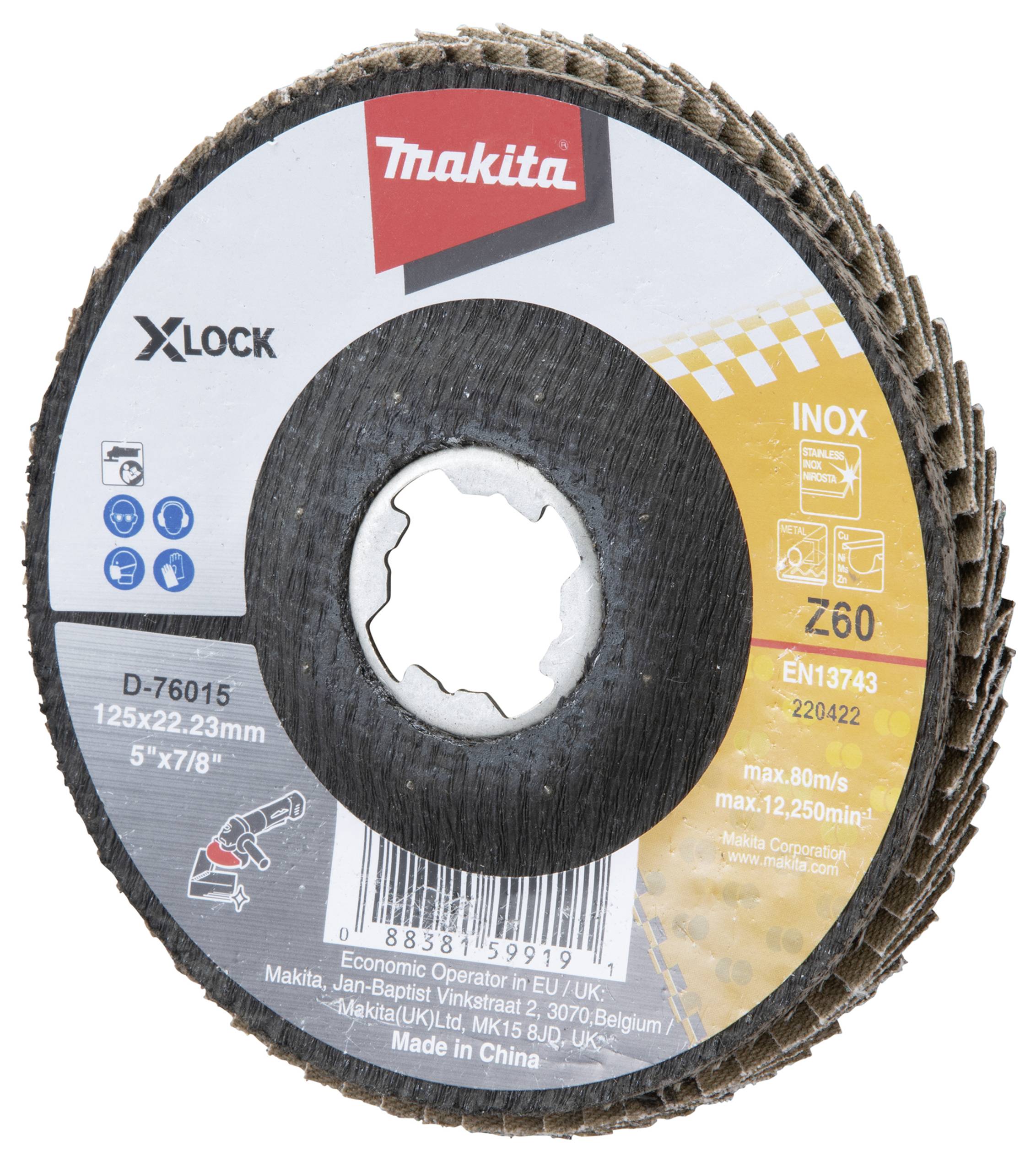 Makita D-76015 Fächerschleifscheibe Körnung (num)=60 1 St.