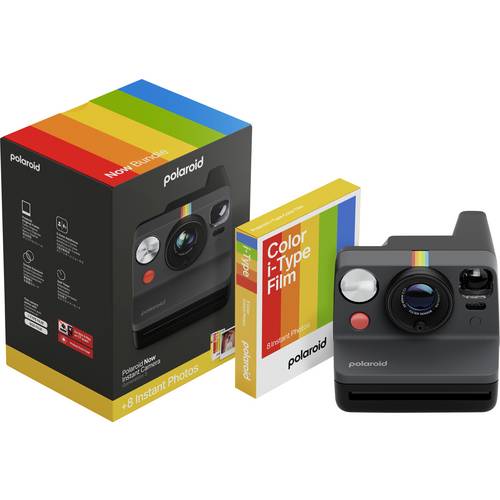 Polaroid Everything Box Now Gen3 Black Sofortbildkamera Schwarz mit eingebautem Blitz