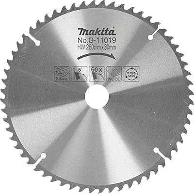 Makita B-11019 Hartmetall Kreissägeblatt 260 x 30 x 2.3 mm Zähneanzahl: 60 1 St.-0