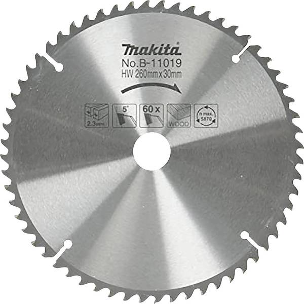 Makita  B-11019 Hartmetall Kreissägeblatt 260 x 30 x 2.3 mm Zähneanzahl: 60 1 St.