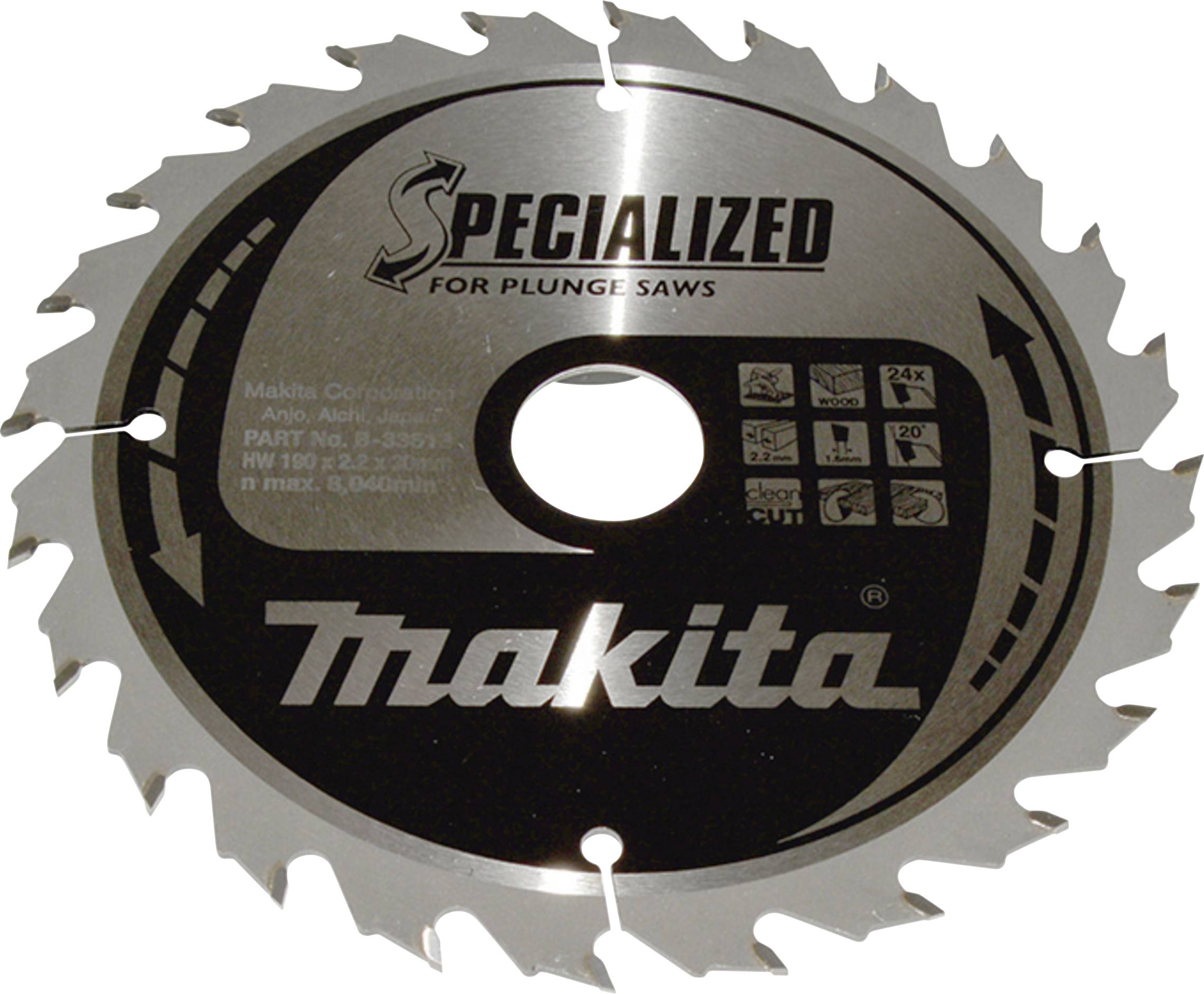 Makita B-33613 Kreissägeblatt 190 x 30 x 2.2 mm Zähneanzahl: 24 1 St.-0