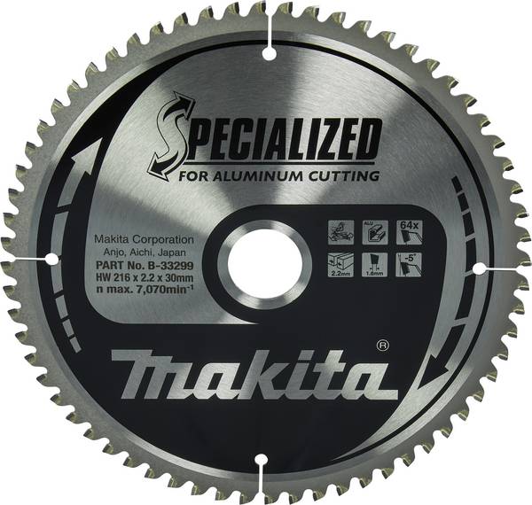 Makita B-33299 B-33299 Kreissägeblatt 216 x 30 x 2.2 mm Zähneanzahl: 64 1 St.