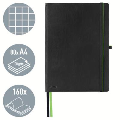 Leitz 44710095 Notizbuch kariert Schwarz 80 Blatt DIN A4-12