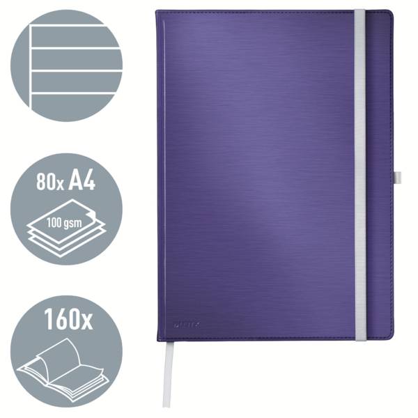 Leitz 44751069 Notizbuch liniert Titan Blau 80 Blatt DIN A4-2