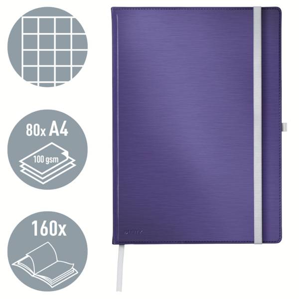 Leitz 44761069 Notizbuch kariert Titan Blau 80 Blatt DIN A4-2