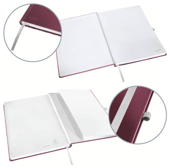 Leitz 44851028 Notizbuch liniert Granat Rot 80 DIN A5-1