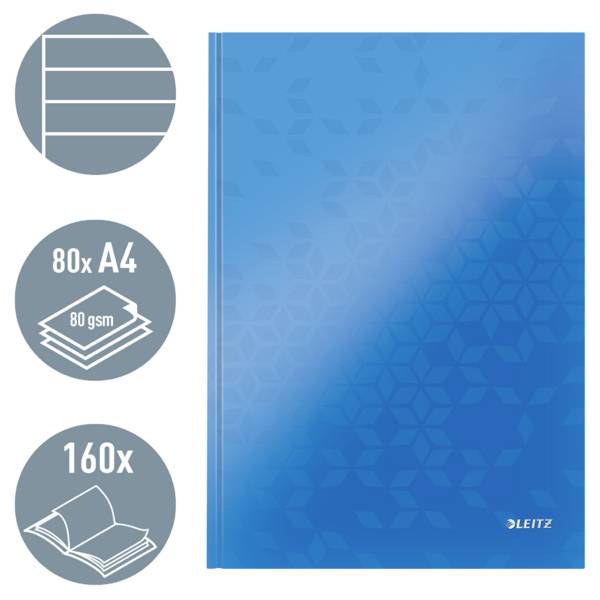 Leitz 46251036 Notizbuch liniert Blau Anzahl der Blätter: 80 DIN A4-2