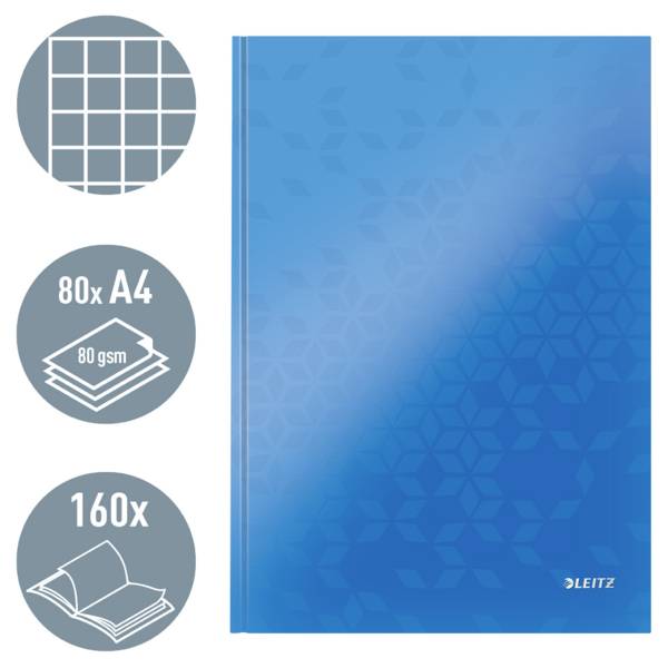 Leitz 46261036 Notizbuch kariert Blau 80 Blatt DIN A4-2