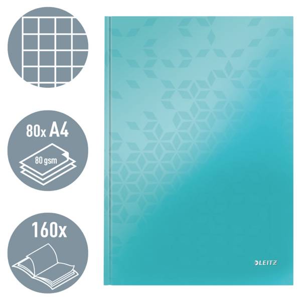 Leitz 46261051 Notizbuch kariert Eisblau 80 Blatt DIN A4-2