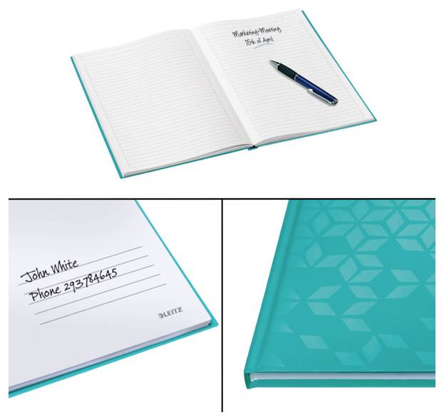 Leitz 46271051 Notizbuch liniert Eisblau 80 Blatt DIN A5-1