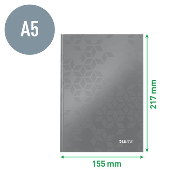 Leitz 46271095 Notizbuch liniert Schwarz 80 Blatt DIN A5-3