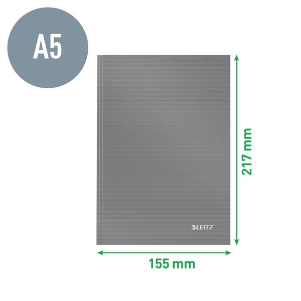 Leitz 46660095 Notizbuch kariert Schwarz Anzahl der Blätter: 80 DIN A5-3