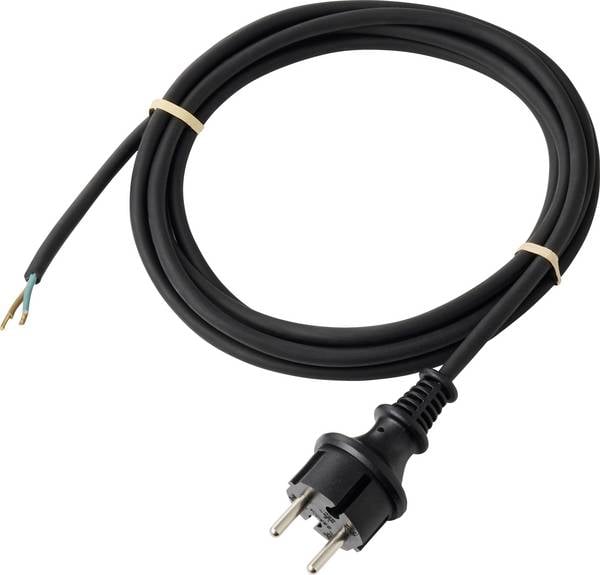 Sygonix SY-6870674 Strom Anschlusskabel  Schwarz 5.00 m