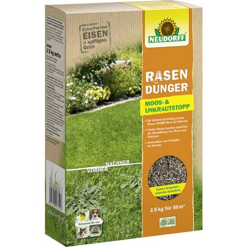 Neudorff 01306 Azet Rasendünger Moos- & Unkraut-Stopp 2.5 kg