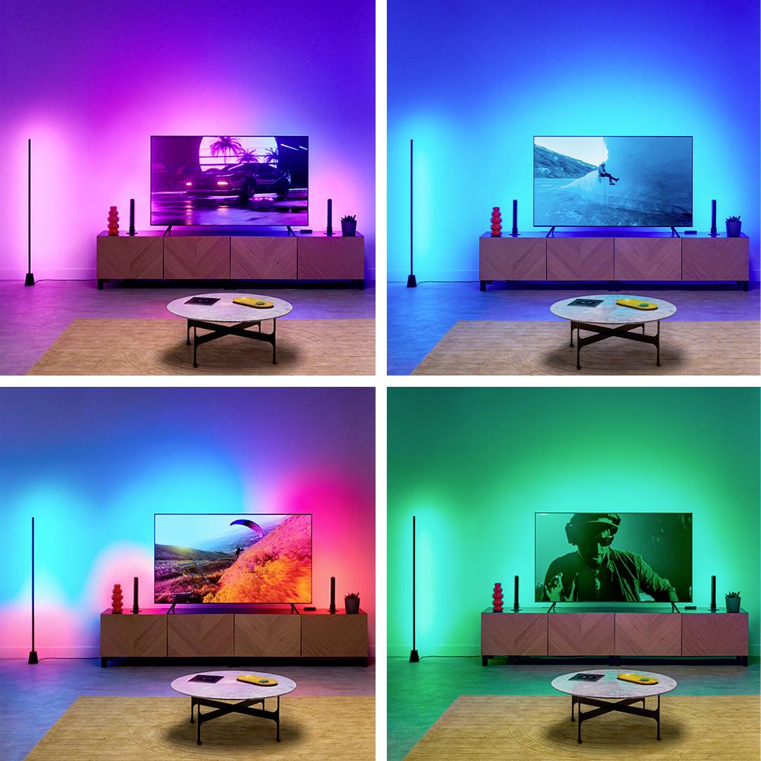 WiZ Sync box starter kit 55"-65" EU 8720169078604 LED-Streifen-Set 240 V 260 cm RGB 1 St.-6