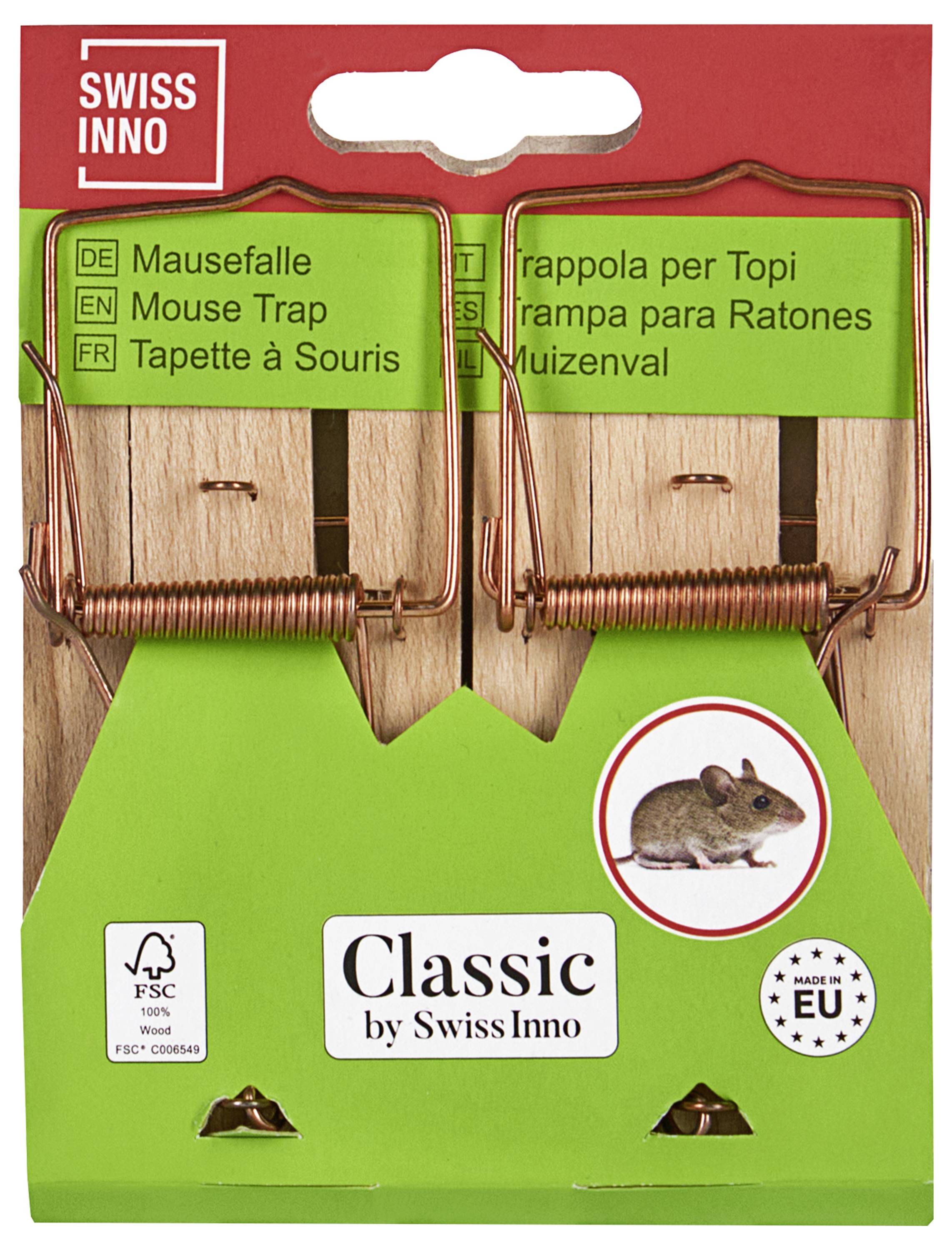 Swissinno Holz-Classic, 2er Pack Mausefalle 2 St.-1