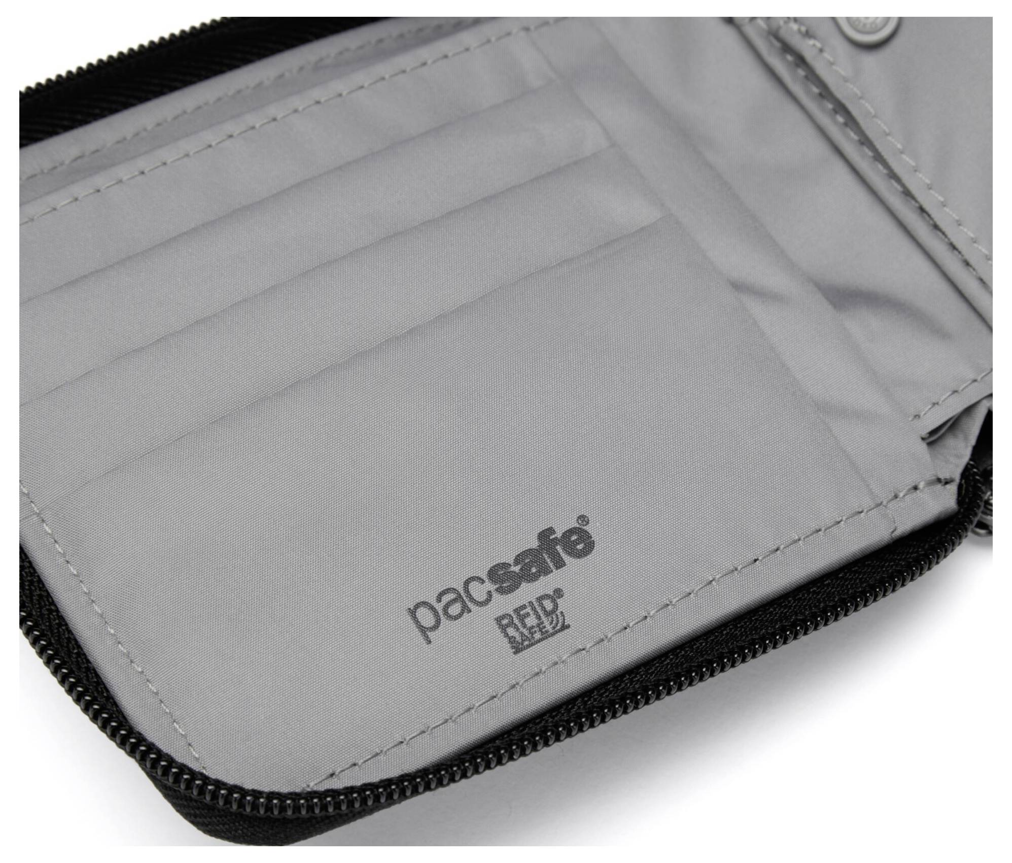 Pacsafe Portemonnaie RFIDsafe Zip Around Wallet (B x H x T) 11 x 10 x 2 cm Schwarz 11050130-8