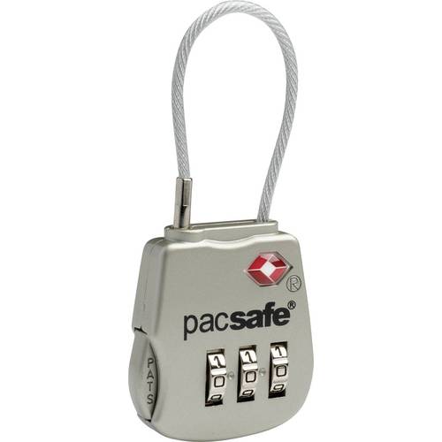 Pacsafe 10250705 Vorhängeschloss 3.3 mm Silber Zahlenschloss