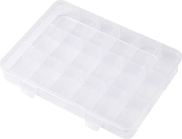 TRU COMPONENTS TC-SG18-012 Sortimentskasten (L x B x H) 200 x 160 x 30 mm Anzahl Fächer: 18 variable Unterteilung Inhalt 1 St.