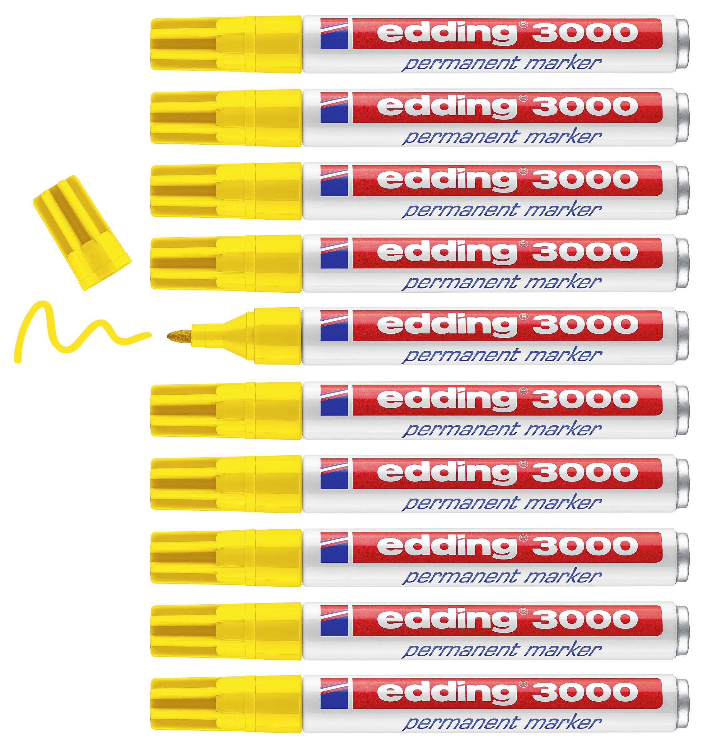 Edding e3000 4-3000005 Permanentmarker Gelb wasserfest: Ja-1